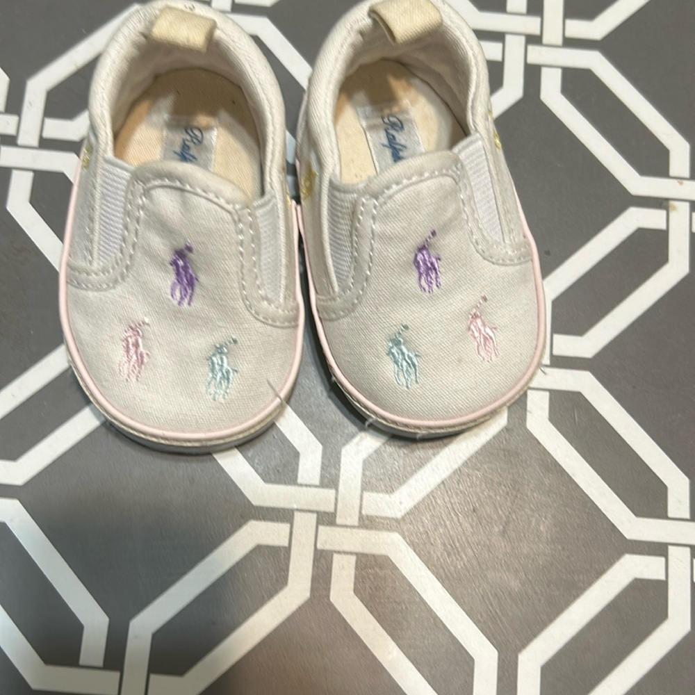 Size 1 infant ralph lauren shoes